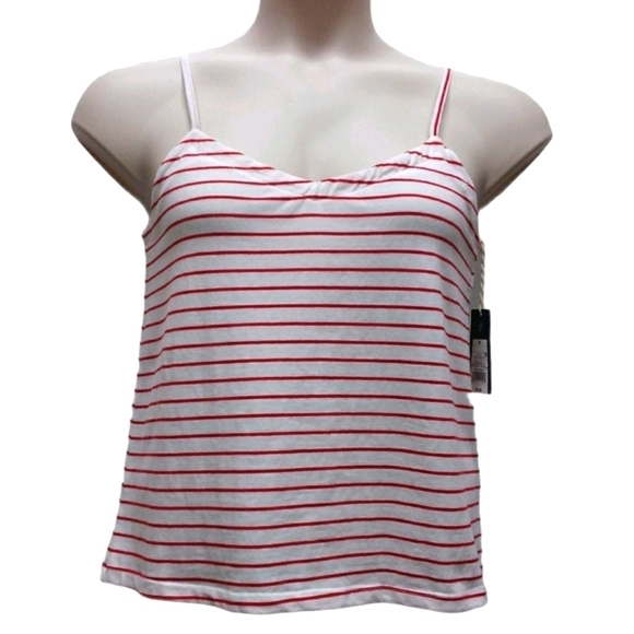 Universal Thread Women's Red & White Striped Strappy Crop Top NEW - Picture 1 of 4